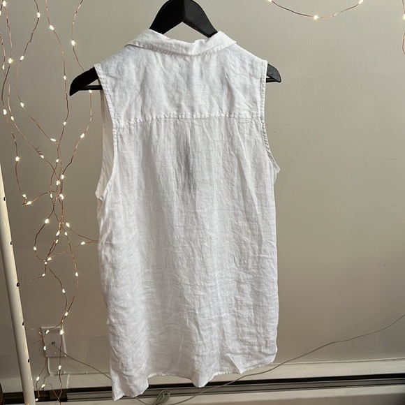 BNWT Jones NY Linen Sleeveless Collared Shirt - Picture 4 of 4